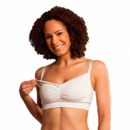Algodão Orgânico Lactanca Bra Carriwell branco