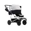 Cochecito Gemelar Duet 3.0 de Mountain Buggy con 1 capazo silver