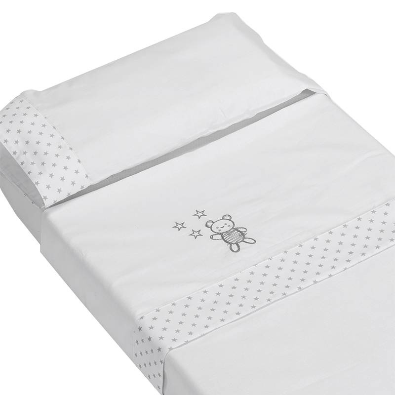 Juego de Sábanas 2 Piezas para Cuna Doco Sleeping de Cotinfant oso gris