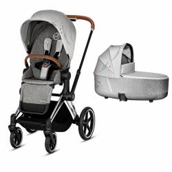 Cochecito de 2 piezas Cybex Priam Edición Especial Koi chrome marron