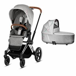 Cochecito de 2 piezas e Priam de Cybex koi chrome marron