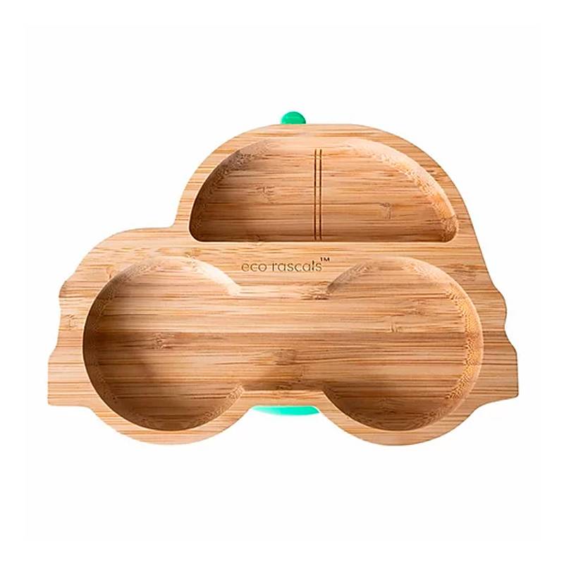 Plato de Bambú Ecológico Coche de Eco Rascals