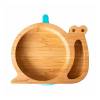 Plato de Bambú Ecológico caracol de Eco Rascals