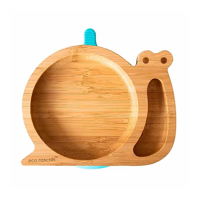 Plato de Bambú Ecológico caracol de Eco Rascals