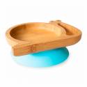 Plato de Bambú Ecológico caracol de Eco Rascals azul