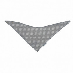 Babero Bandana Astra Gris/Flores 38X18 Cm