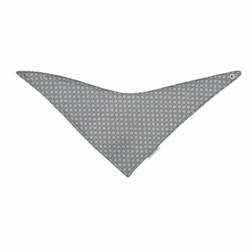 Babero Bandana Astra Gris/Flores 38X18 Cm