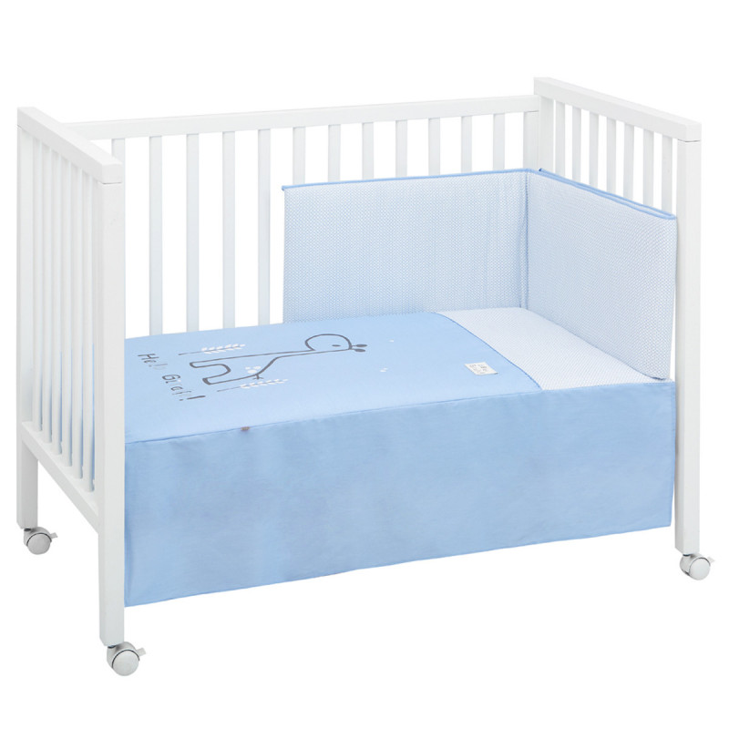 Conjunto de 2 peças colcha I-V. Berço 70 Be Giraffe Blue 70X140 cm