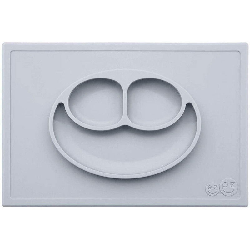 Bandeja com placa de silicone Happy Mat cor de sálvia