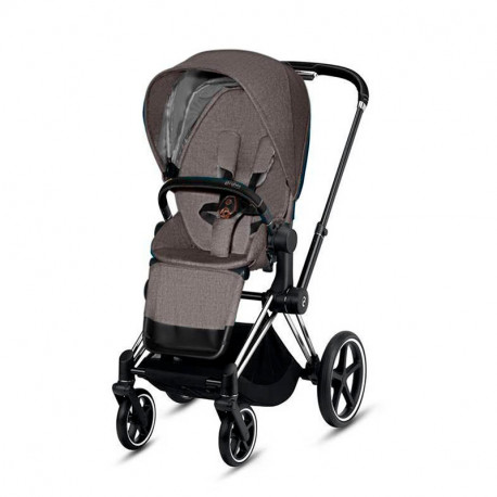 Priam Manhattan Grey Plus Chrome Preto CYBEX Carrinho