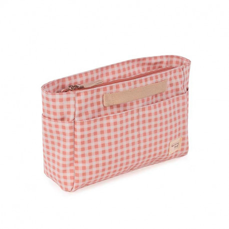 Saco de higiene Walking Mum eu amo gingham rosa