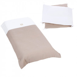 Edredom & Protetor de Berço Set ALONDRA 60 x 120 cm 153 areia