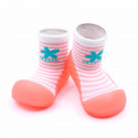 Sapatos de bebê Attipas pêssego Peekaboo