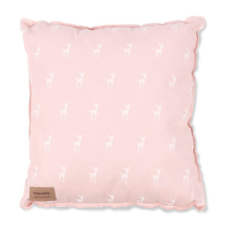 Cojín Cuadrado Bonjourbébé Deer rosa