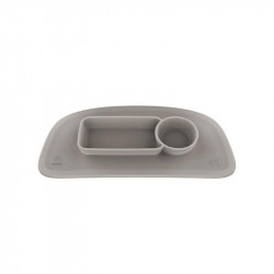 Plato con Bandeja de Silicona EZPZ by Stokke gris suave