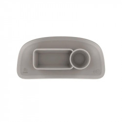 Plato con Bandeja de Silicona EZPZ by Stokke gris suave