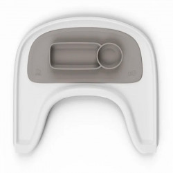 Plato con Bandeja de Silicona EZPZ by Stokke gris suave