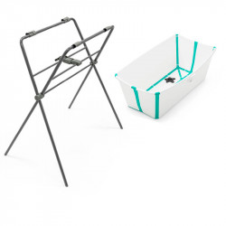 Pack Stokke Banho Flexi e Pernas aqua branco