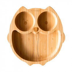 Plato de Bambú Ecológico Búho de Eco Rascals
