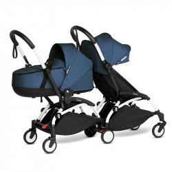 BABYZEN YOYO Cochecito Doble Bassinet y Pack 6+ blanco air france