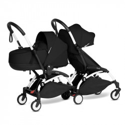 BABYZEN YOYO Cochecito Doble Bassinet y Pack 6+ blanco black
