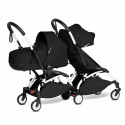 BABYZEN YOYO Bassinet Double Stroller & Pack 6+ branco preto
