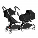 BABYZEN YOYO Cochecito Doble Pack 6+ y Bassinet blanco black