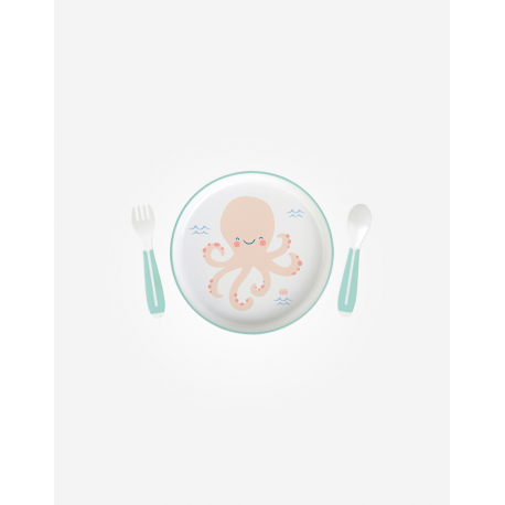 Conjunto de Alimentação Saro 3 Peças Hortelã