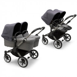Bugaboo Burro 5 Storm-Blue Melange Cinza Grafite Cufflink