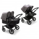 Bugaboo Donkey 5 Gemelar negro negro gris melange