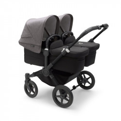 Bugaboo Donkey 5 Gemelar negro negro gris melange