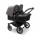 Bugaboo Donkey 5 Gemelar negro negro gris melange