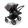 Bugaboo Donkey 5 Gemelar negro negro gris melange