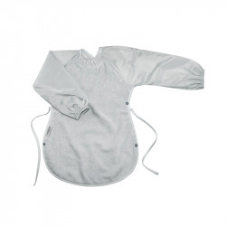 XL Bib de manga comprida em Silly Billyz cinza