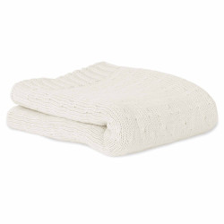 Algodão Orgânico Tricot Manta Vovó Bonjourbébé 70x90 cm natural