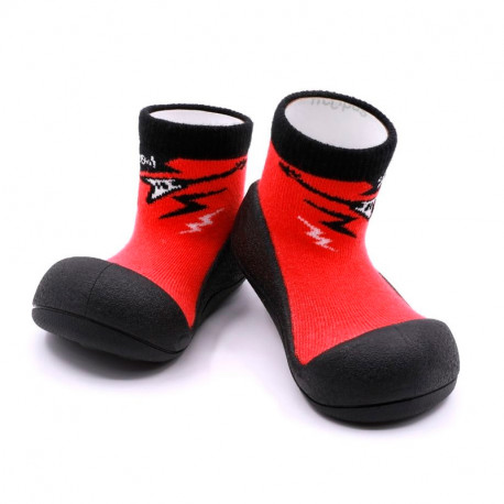 Sapatos de bebê Attipas vermelho rocha