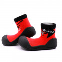Sapatos de bebê Attipas vermelho rocha