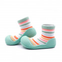 Sapatos de bebê Attipas novo arco-íris verde