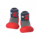 Sapatos de bebê Attipas vermelho dinossauro