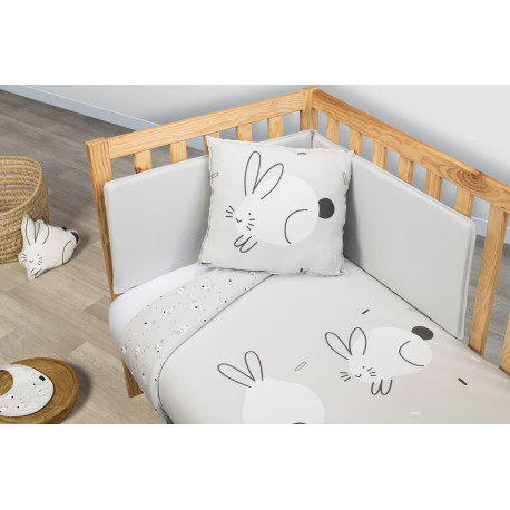 Funda Nórdica Sonpetit Rabbit 60/70 cm Gris