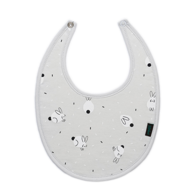 Babero Sonpetit Rabbit Blanco y Gris