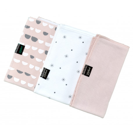 Pack 3 Toallitas Sonpetit SKY BLANCO/ROCA ROSA/BAMBÚ ROSA