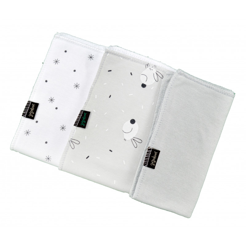 Pack 3 Toallitas Sonpetit RABBIT GRIS/SKY BCO./BAMBÚ GRIS