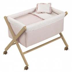 Minicuna Tijera Madera Liberty Rosa/Natural 55X87X74 Cm