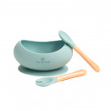 3 Peças Silicone Tableware Olmitos Azul