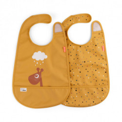 Velcro babador DONE BY DEER Raffi 2 pcs