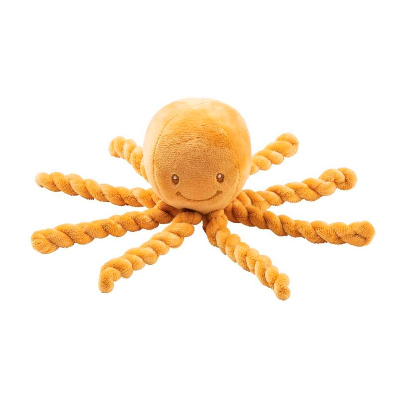 Brinquedo de pelúcia Nattou polvo Lapidou Ochre
