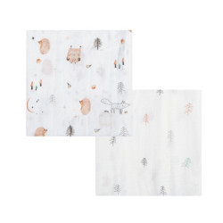 Pack 2 Muselinas Bambú Bimbidreams Wonderland 120x120