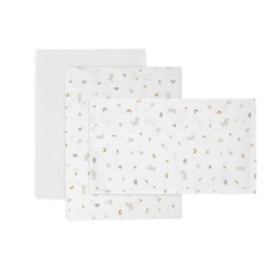 3 peças mini folha de berço CAMBRASS coelho
