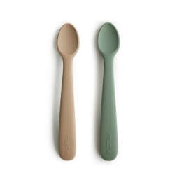 Pacote de duas colheres Mushie Solid Natural 16X2.5X1 cm